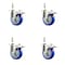 Service Caster 4 Inch 316SS Blue Polyurethane Wheel Swivel 1/2 Inch Stem Caster Set Lock Brake SS316TSTTL20S414-PPUB-BLUE-121315-4 - alternate 1